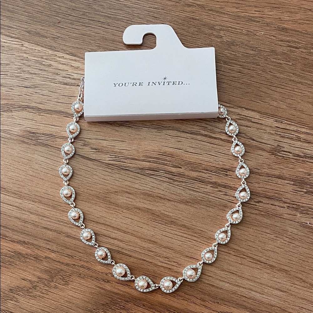 Rose Gold Pearl Necklace